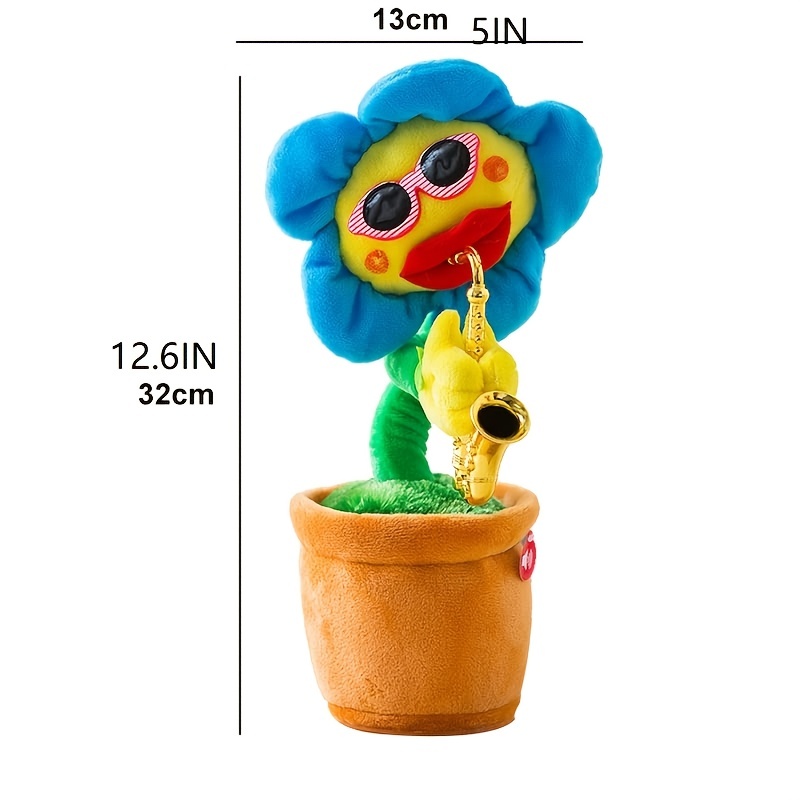 Sing And Dance Sunflower Toy 80 Music With Lights Doll Ornaments