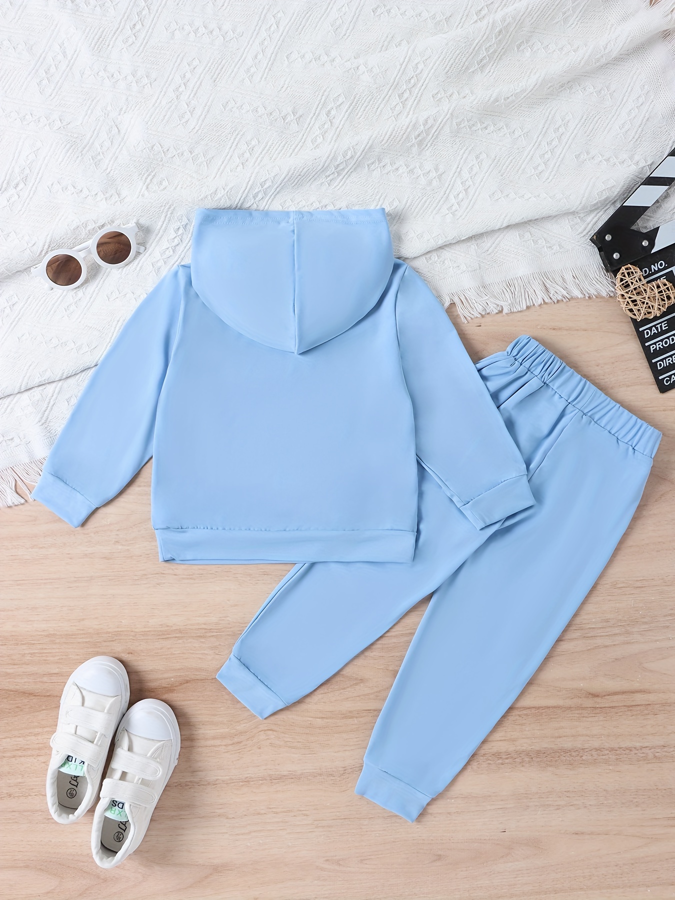 Outfits for Kids Hoodie Sweatshirt and Sweatpants Solid Color