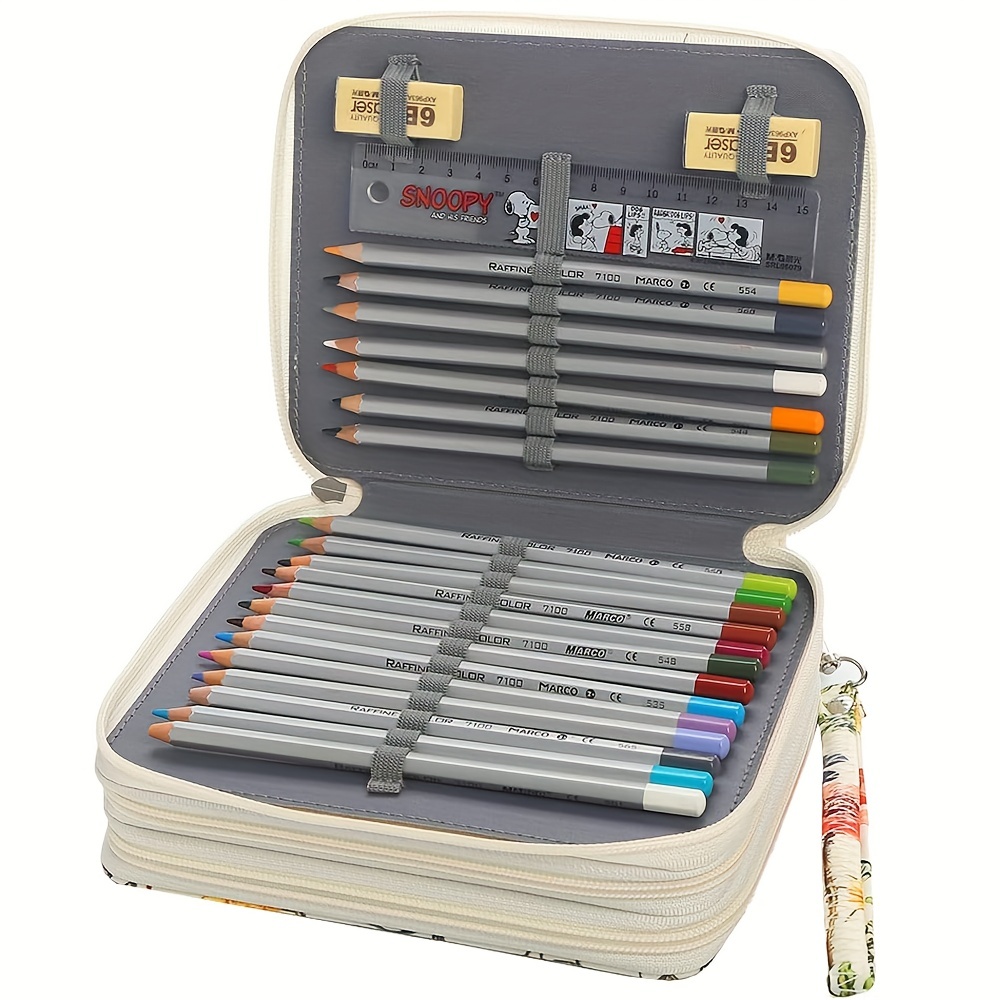 1pc 72-slot Portable Drawing Color Pencil Case