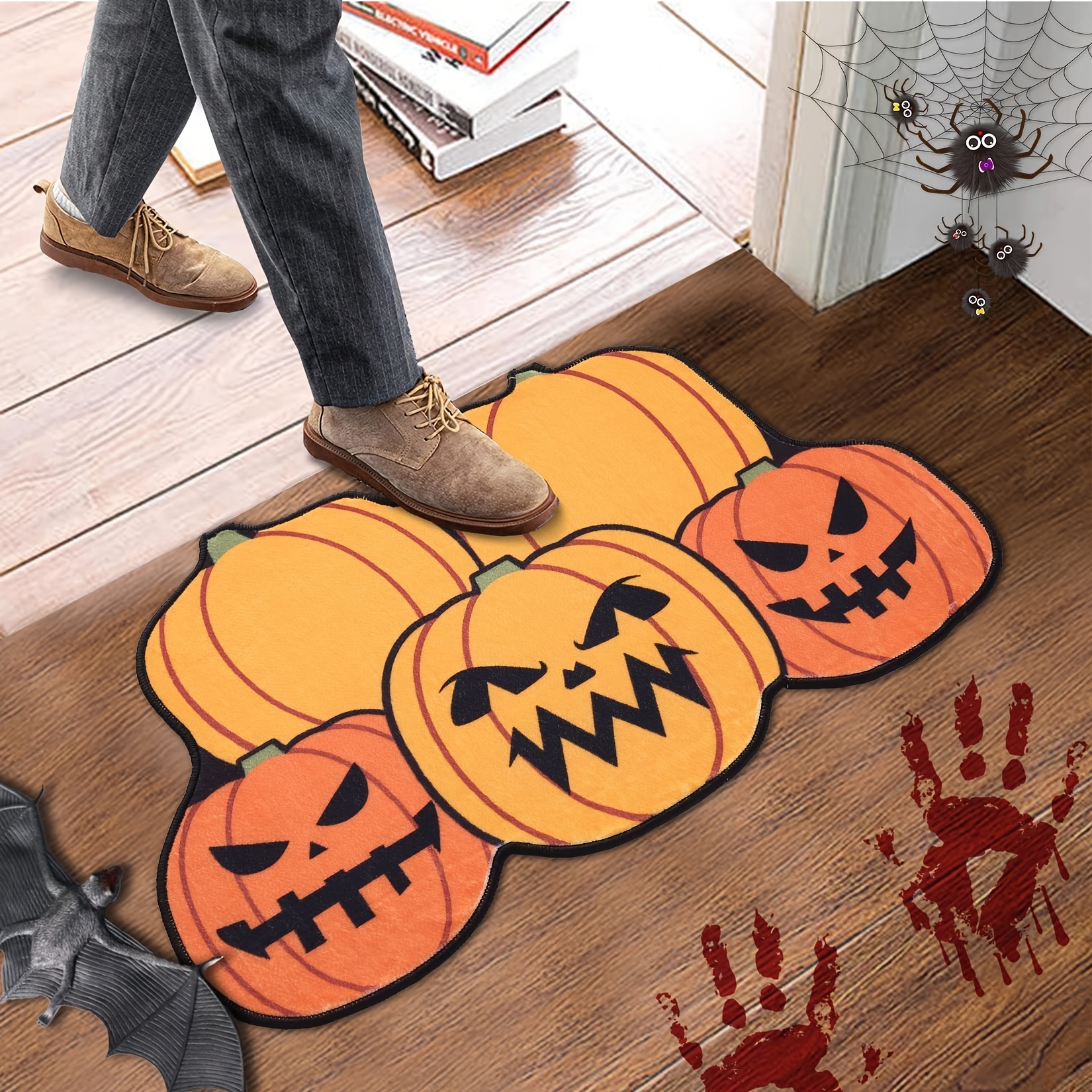 Halloween Pumpkins Funny Floor Mat Household Non Slip Floor Mats