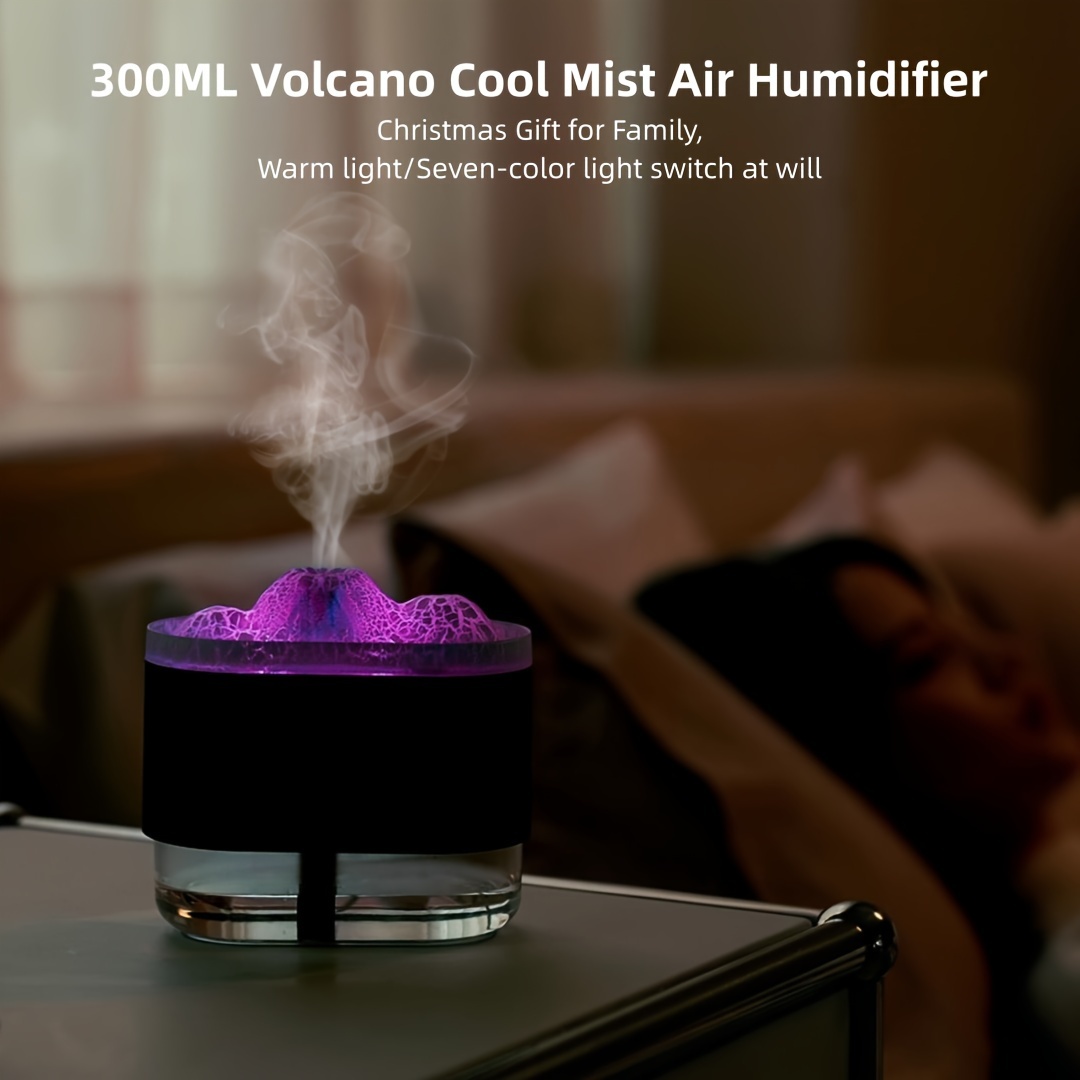 Flame Volcano Humidificadores Difusores Luces Colores 230ml - Temu
