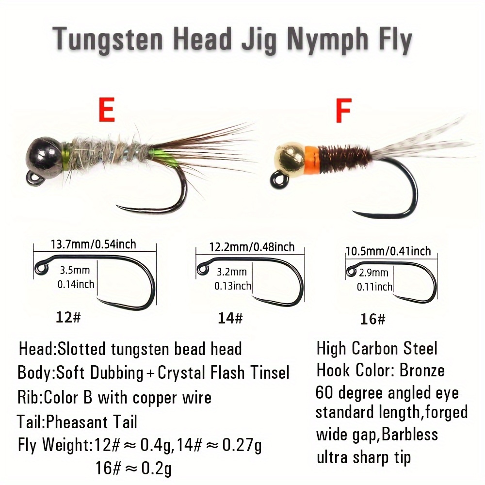 Mix Color #12 #14 #16 Fast Sinking Barbless Tungsten Head - Temu