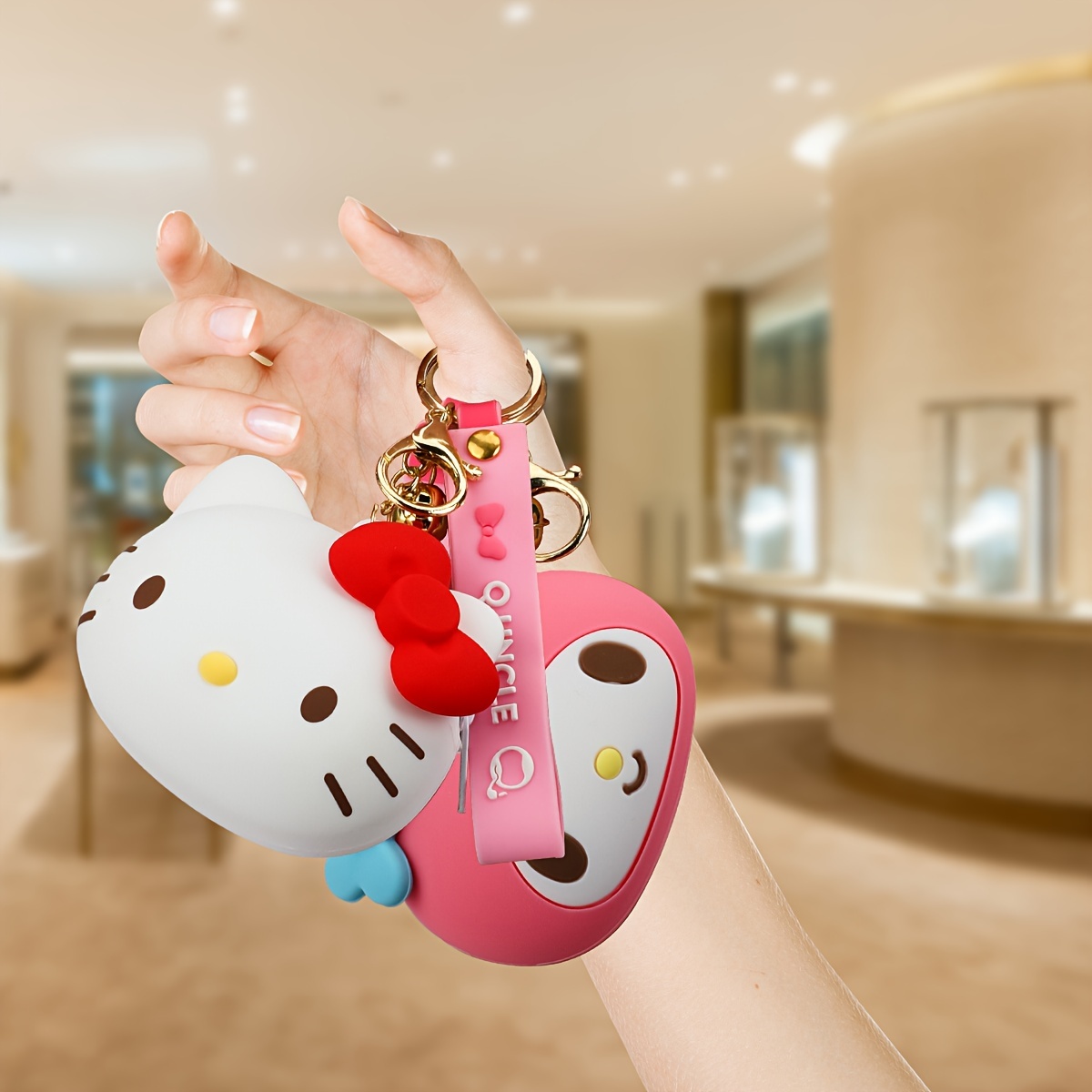 Genki Series Melody Hello Kitty Big-eyed Frog Silicone Coin Purse Cartoon Shoulder Bag Travel Decoration High-value Fashionable Cute Bag