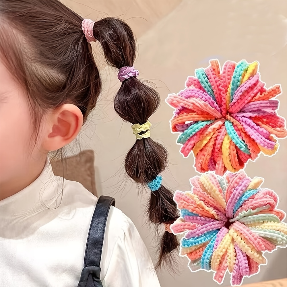 Colorful Hair Ties for Toddlers Small Hair Elastics Candy Color