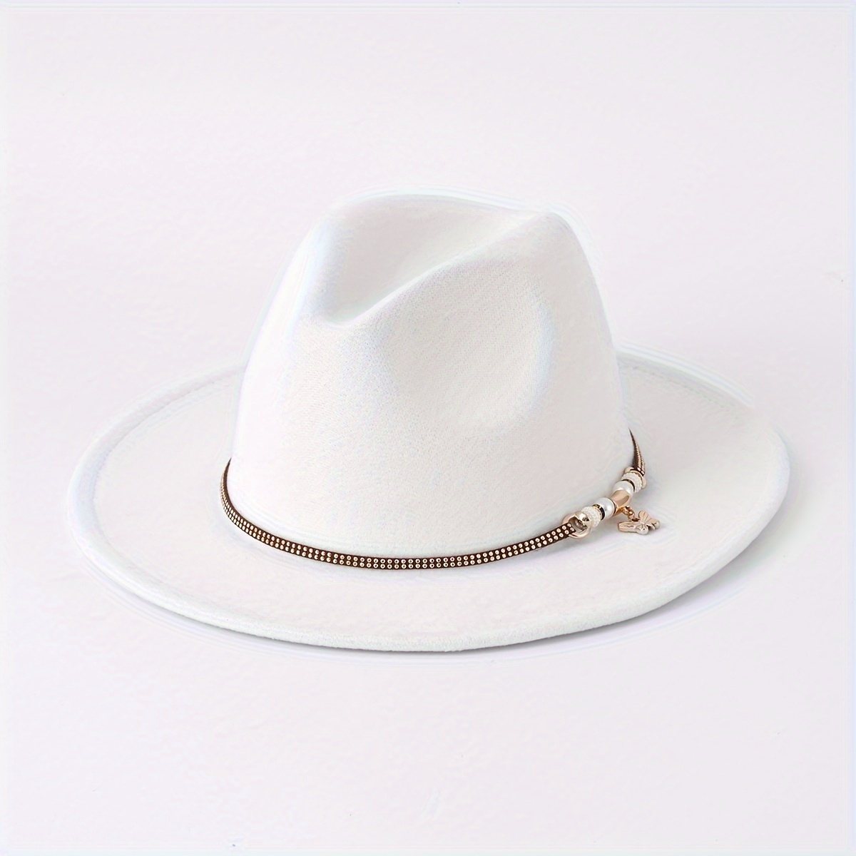 1pc British Style Fashionable Casual Cowboy Hat With Cool Decorative Belt  Suitable For Halloween Christmas New Years Parties Dances And Weddings -  Jewelry & Accessories - Temu