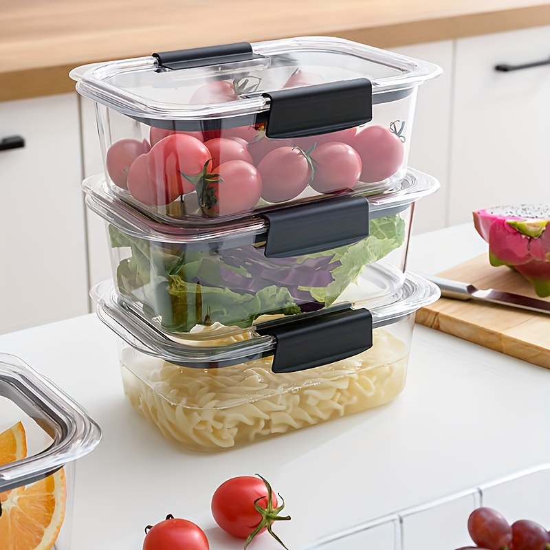 Rubbermaid Brilliance - Recipientes para almacenar alimentos con tapas;  almacena almuerzo, preparaciones y sobras, aptos para lavavajillas, diseño