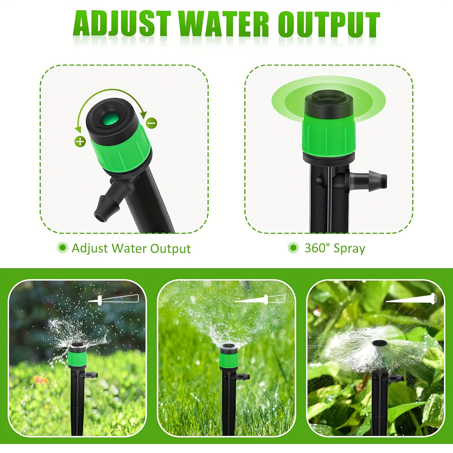 Adjustable Drip Emitters 360 Degree Water Flow Drippers Drip Temu