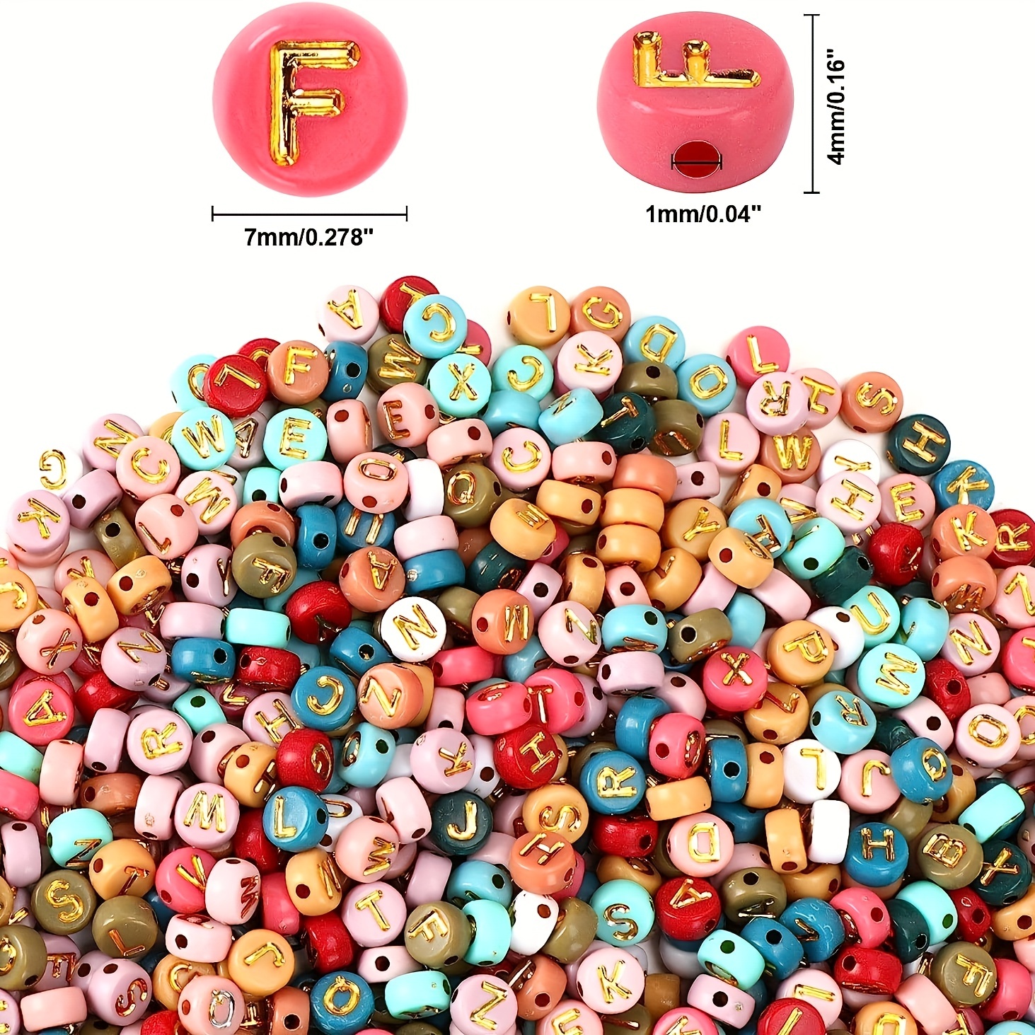 Colored Letter Beads With Elastic Thread For Diy - Temu