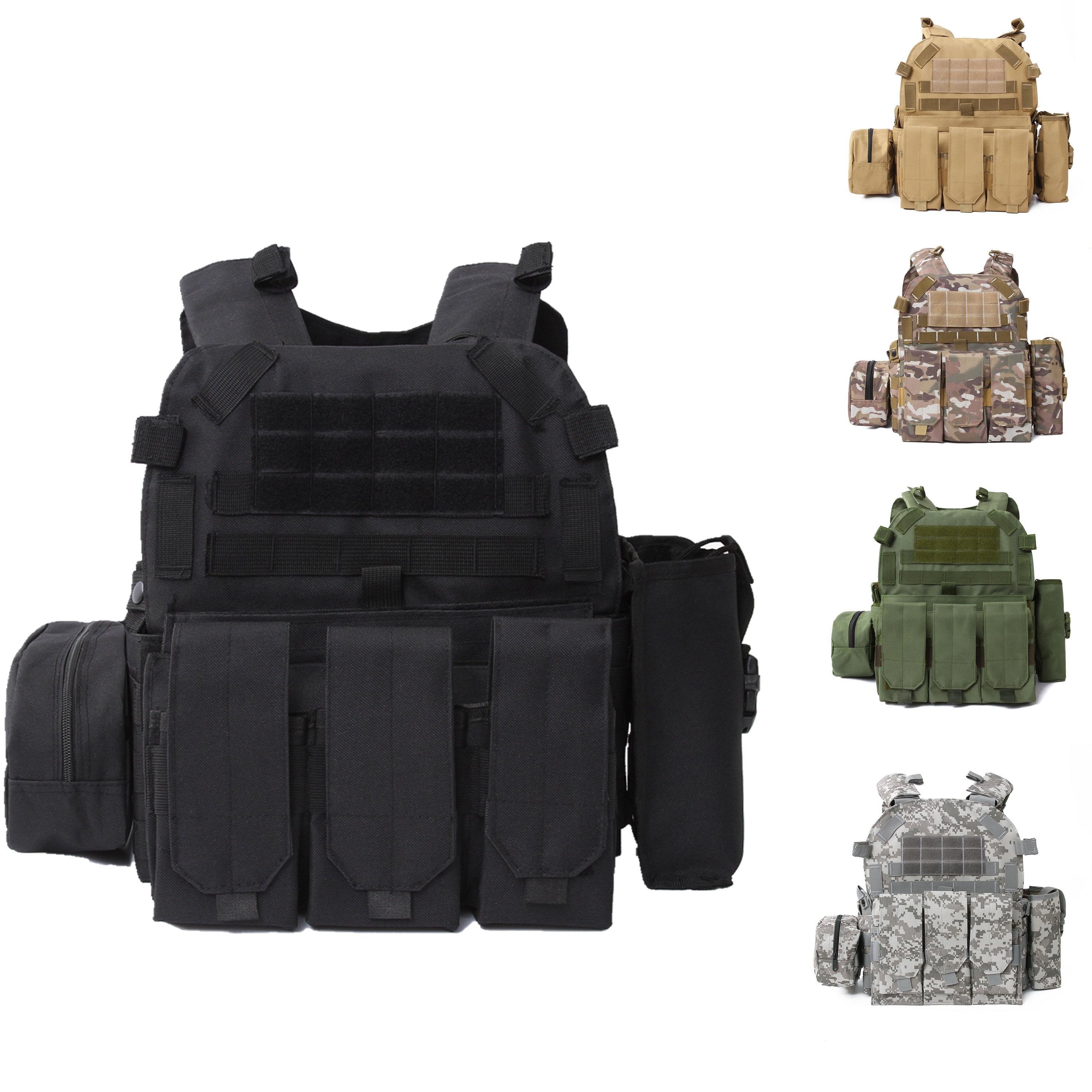 

Gilet Molle 6094, Gilet Multifonctionnel De Combat Et De Chasse De Paintball