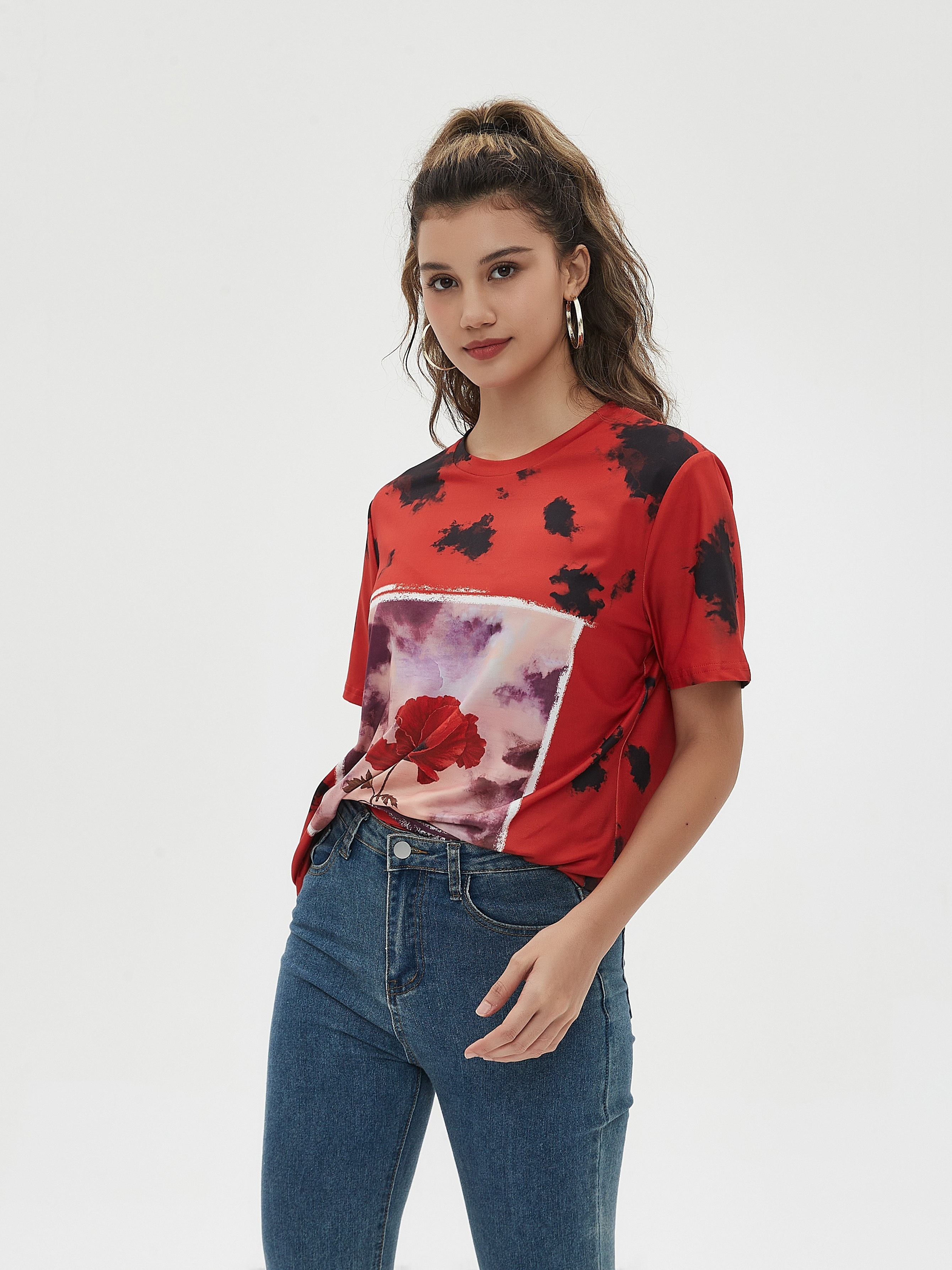 FFCC Tshirt for Women Cute Tie Dye Short Sleeve Tops Casual Colorful  Printed Summer Comfy Shirts Blouses : : Clothing, Shoes &  Accessories