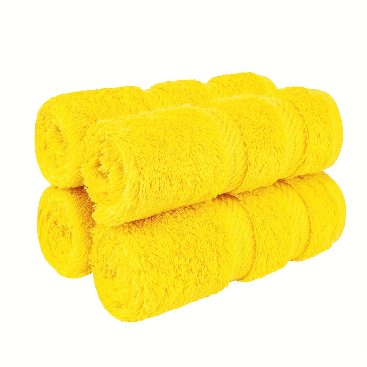 Solid Color Cotton Washcloths Household Cleaning Rags Small - Temu