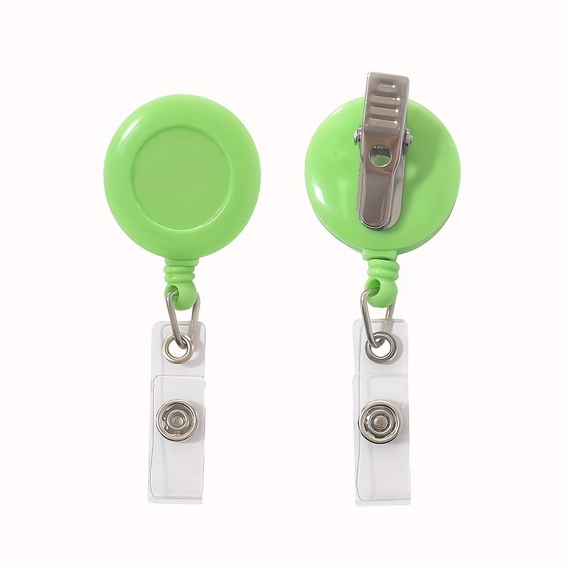 1pc Badge Holder With Metal Rotating Clip And Plastic Strap