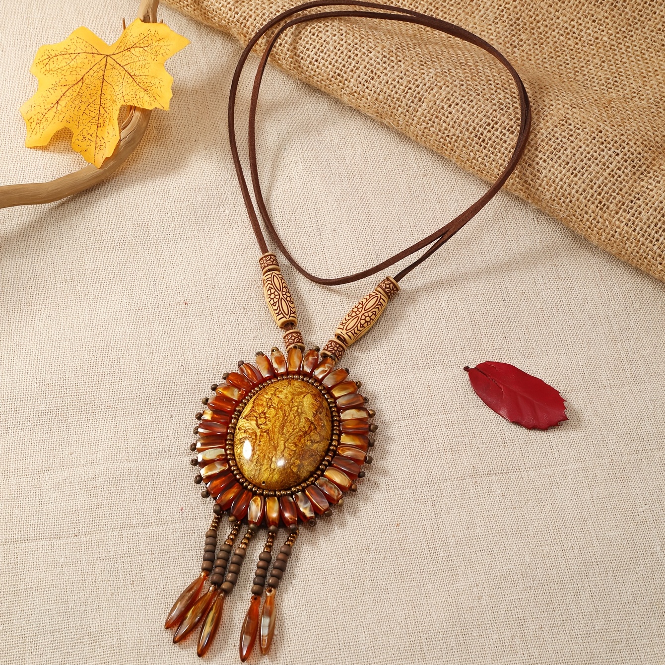 Collana bohémien a forma di girasole – BalùLaden