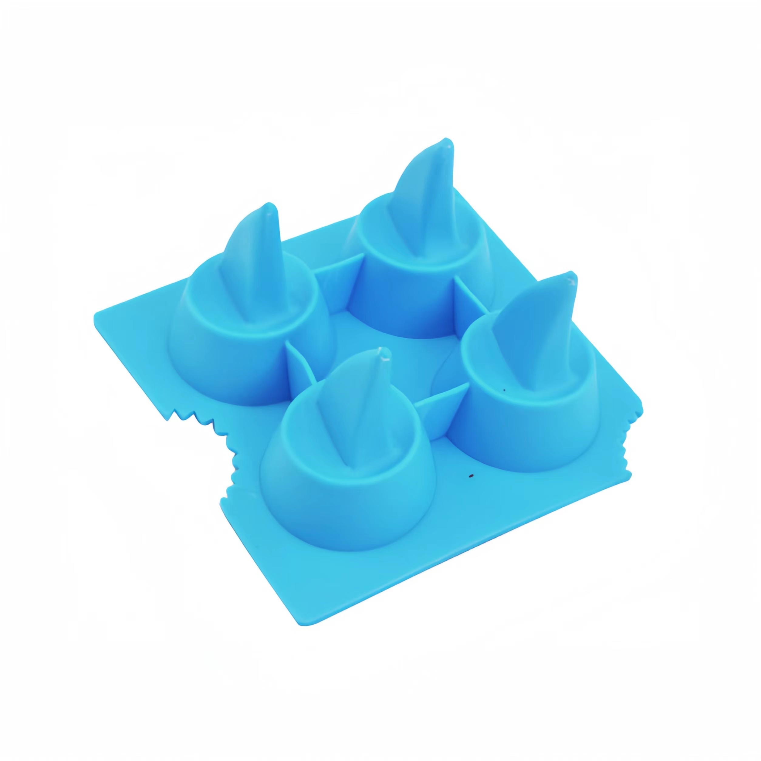 PhoneSoap Silicone Ice Tray Summer Household Ice Box Ice Box Creative Ice  Maker Shark Ice Cube Mold A 