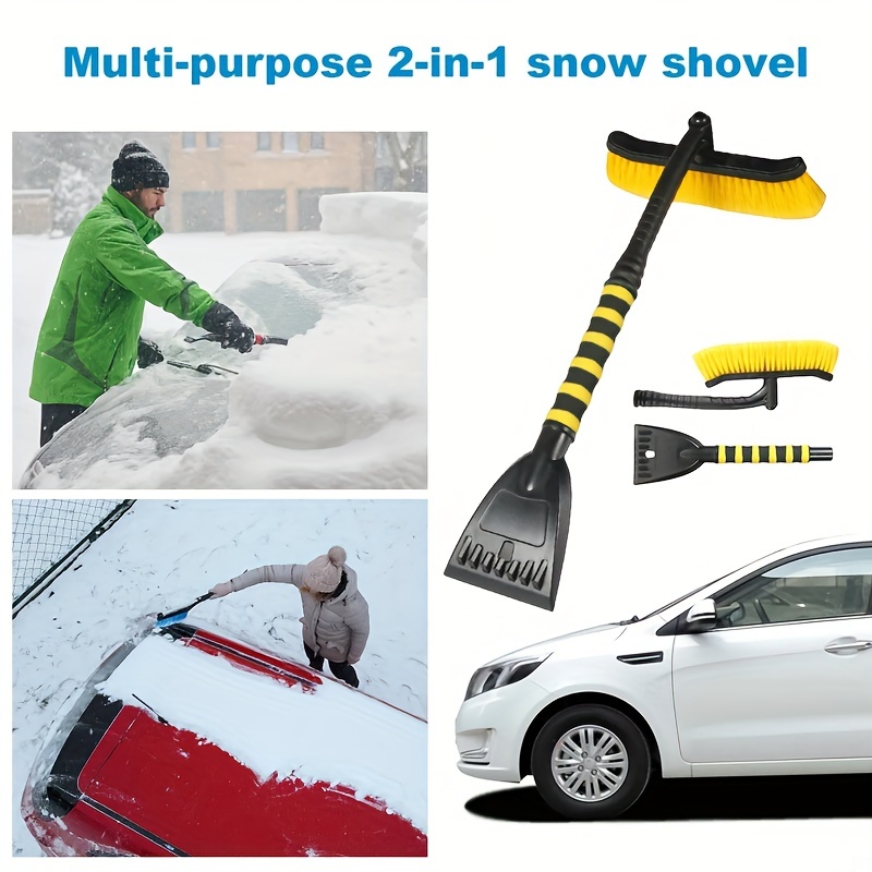 Snow Removal Shovel Ice Scraper Car Cleaning Brush - Temu
