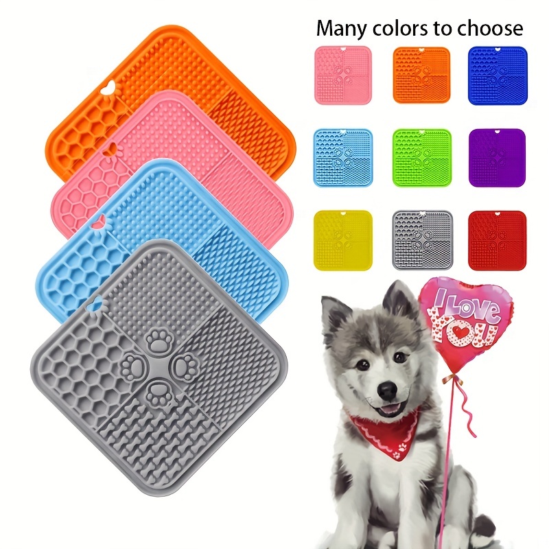 1pc Tapis D'alimentation Pour Chien En Forme D'os/Carré/Rond