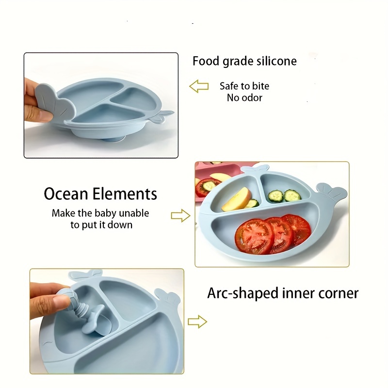 7 Divided Plate Set, Toddler Plates, Baby Plates