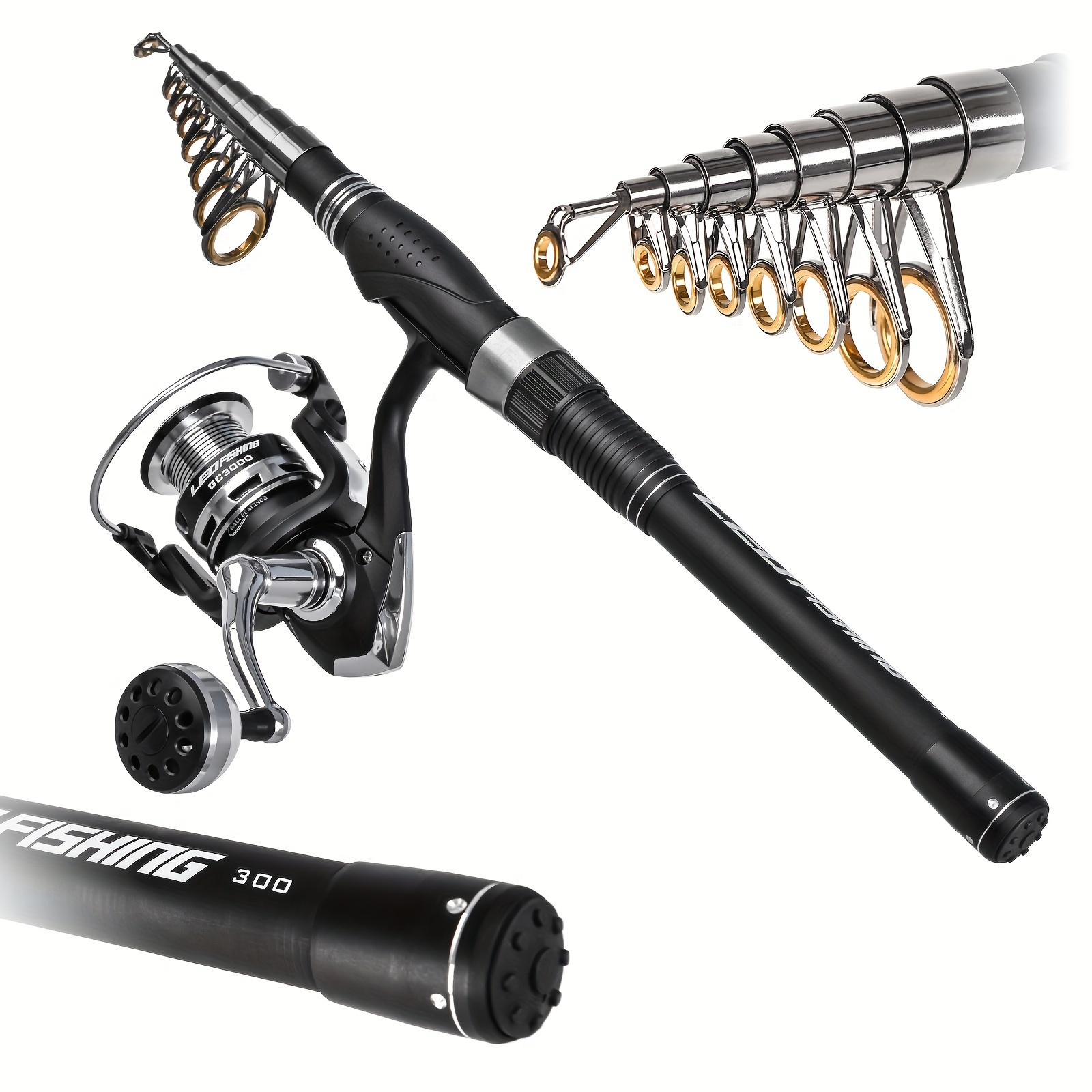 Telescopic Fishing Rod and Reel Combo With Fishing Case Fishing
