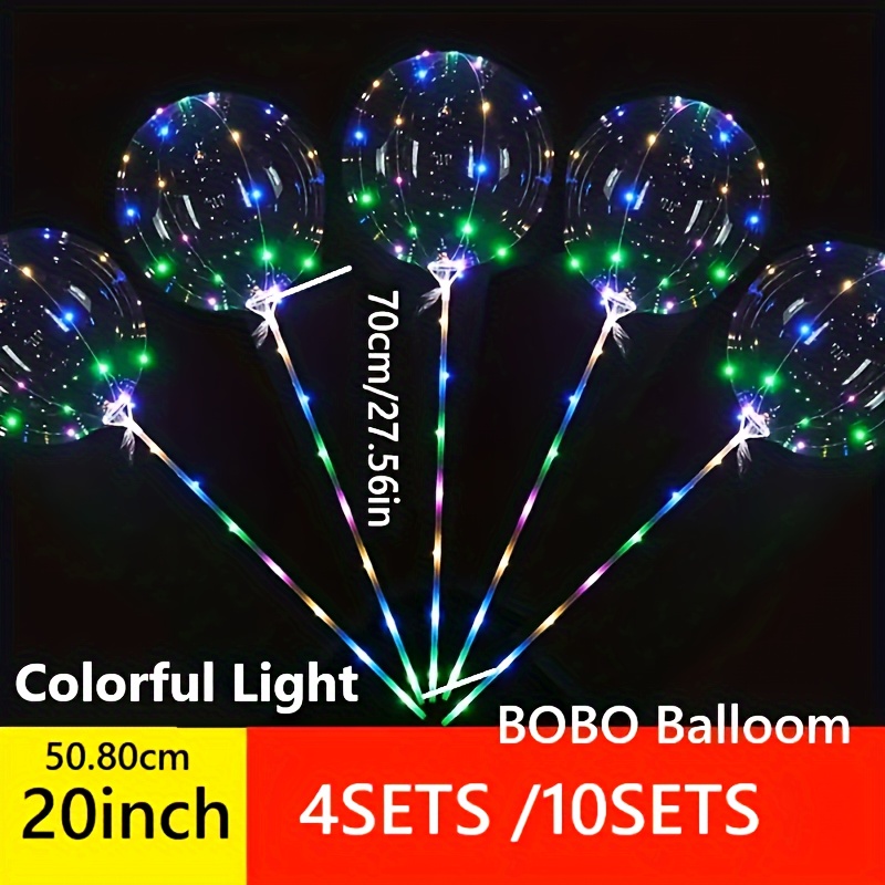Balloon Sticks With Cup Holders Transparent Bobo Balloon Set - Temu