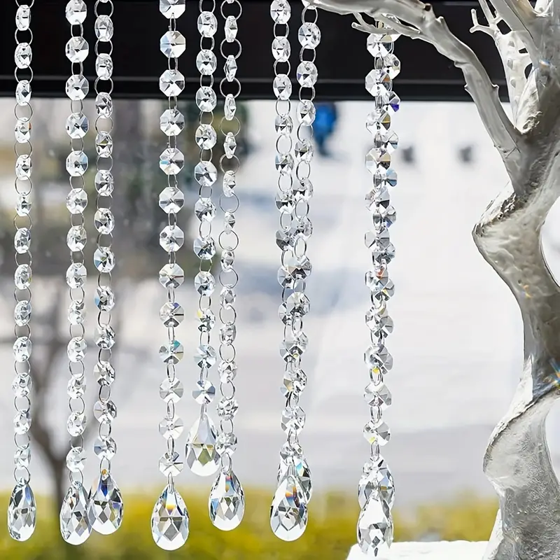 Acrylic Crystal Garland Strands String Of Beads W/crystal - Temu
