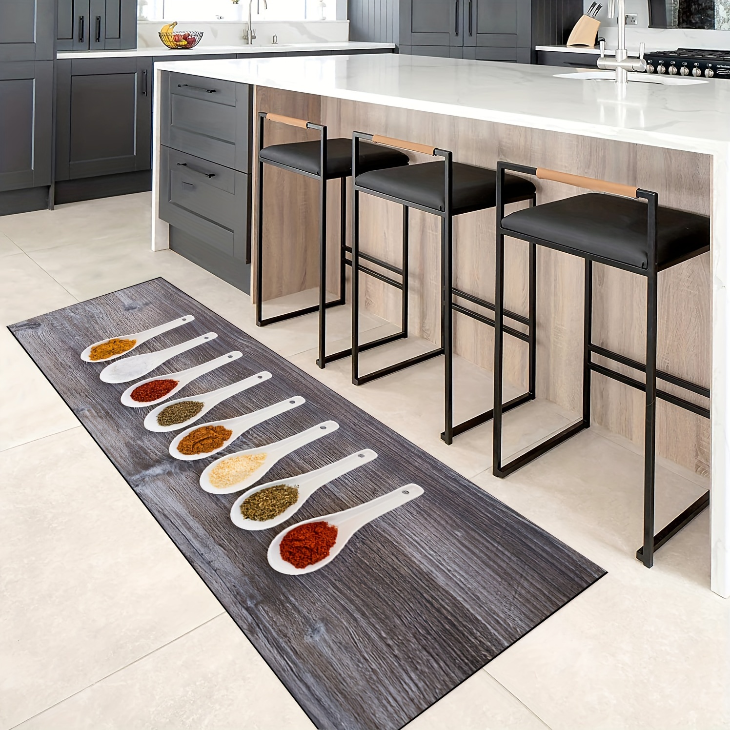 Super Absorbent Woven Kitchen Rugs And Mats 100% Rubber - Temu