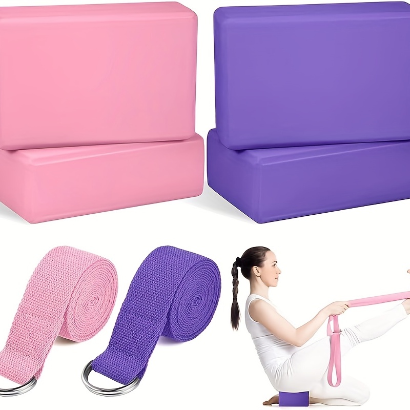 Purple Yoga Block 2Pack , High Density EVA Foam Block to Support