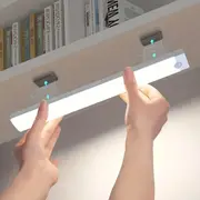 1pc led motion sensor cabinet light wireless magnetic usb charging night light suitable for wardrobes closets cabinets stairs corridors and shelves details 6