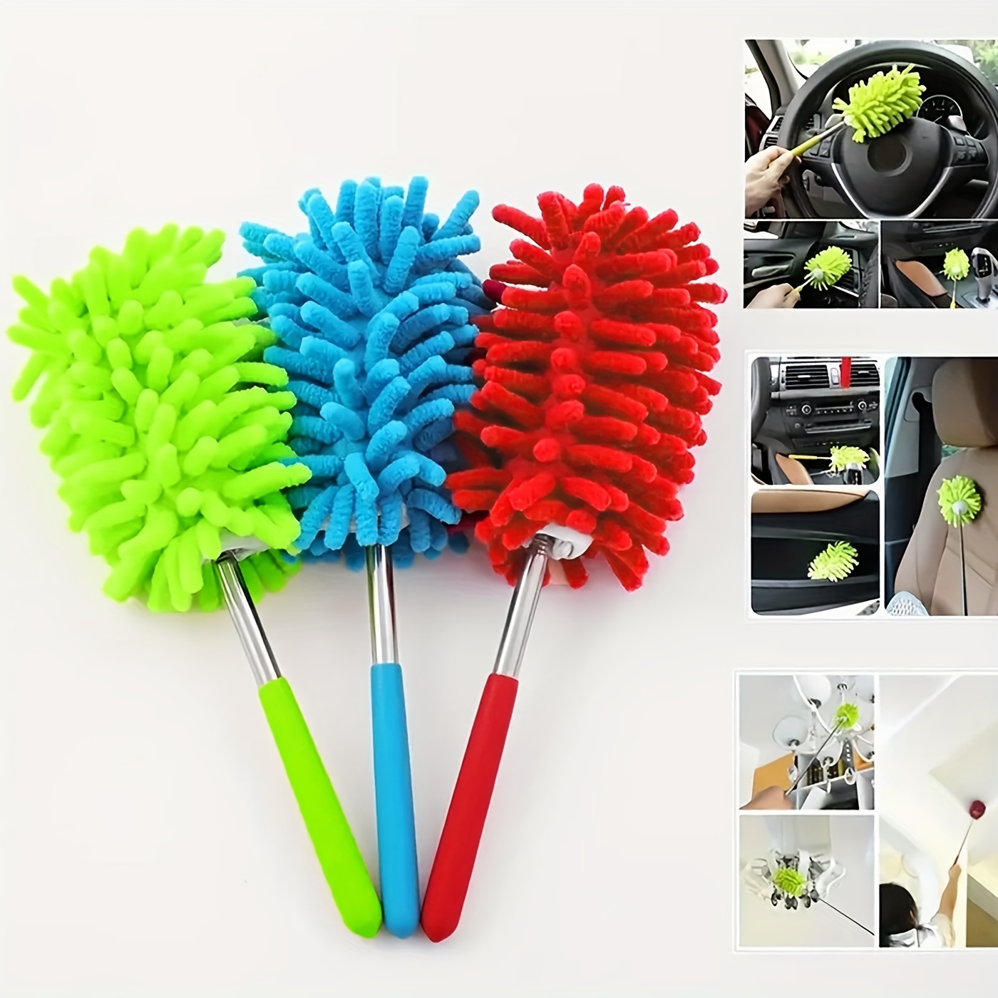 Cleaning Brush Feather Microfiber Duster for Ceiling Fan Car Home Office  Cleaning Tools 