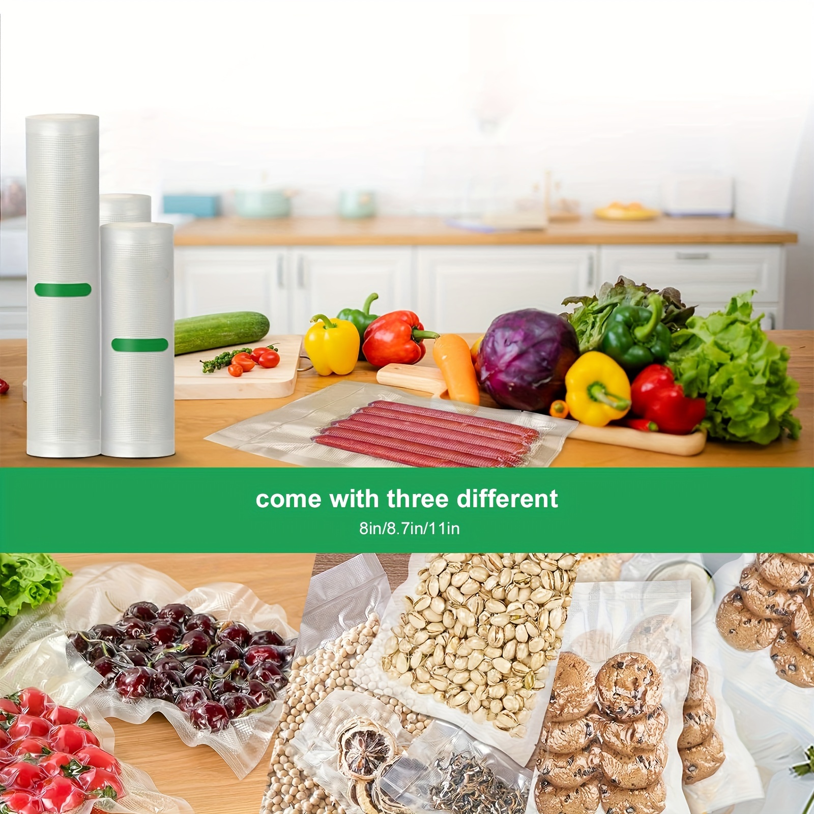 FoodSaver sacs sous vide réutilisables, Pour machines sous vide  alimentaire FoodSaver, Sans BPA