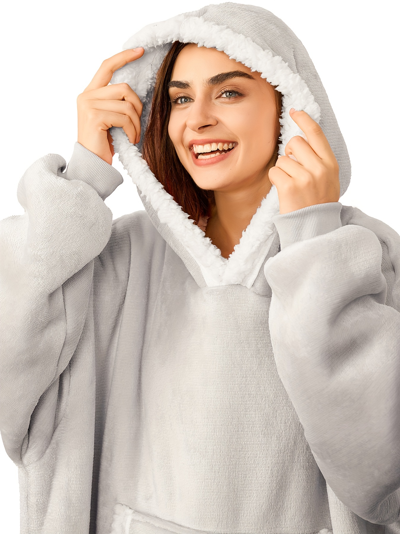 Plus Size Casual Loungewear Robe Women's Plus Sherpa Fleece - Temu