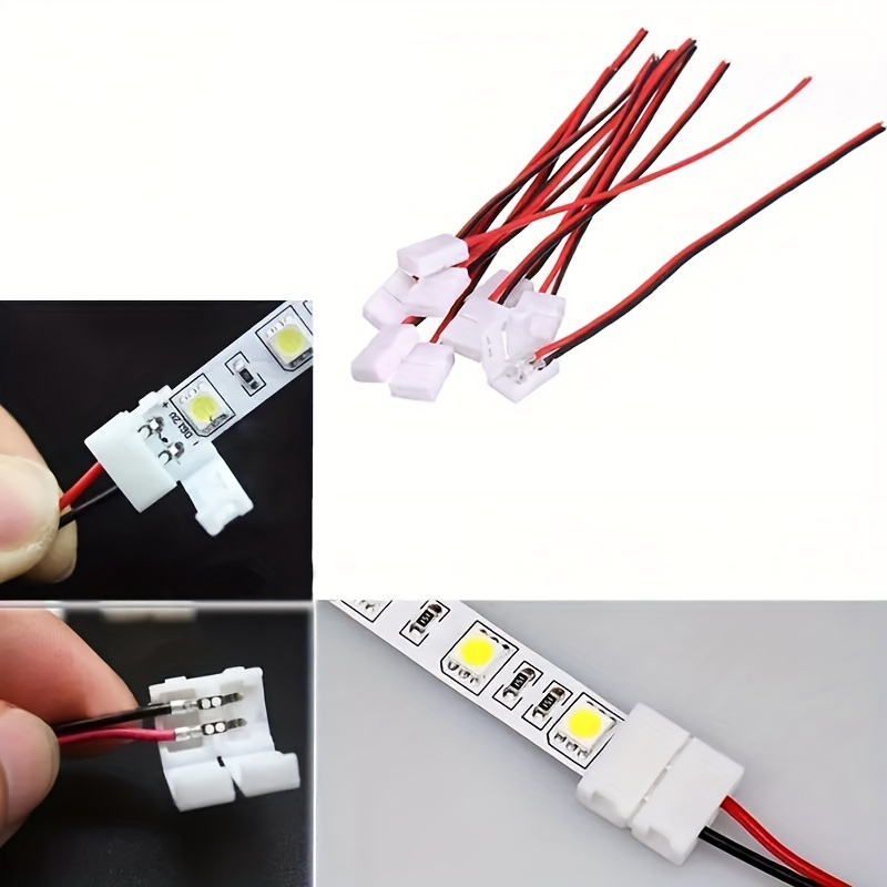 5 Uds Conectores Tira Luz Led Rgb 4 Pines 10mm Sin Cables - Temu Mexico