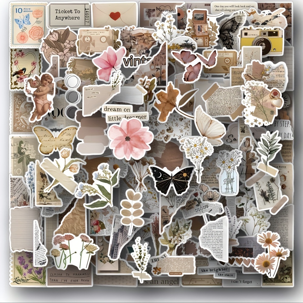 Vintage Stickers: Aesthetic Cottagecore Decor For Water - Temu