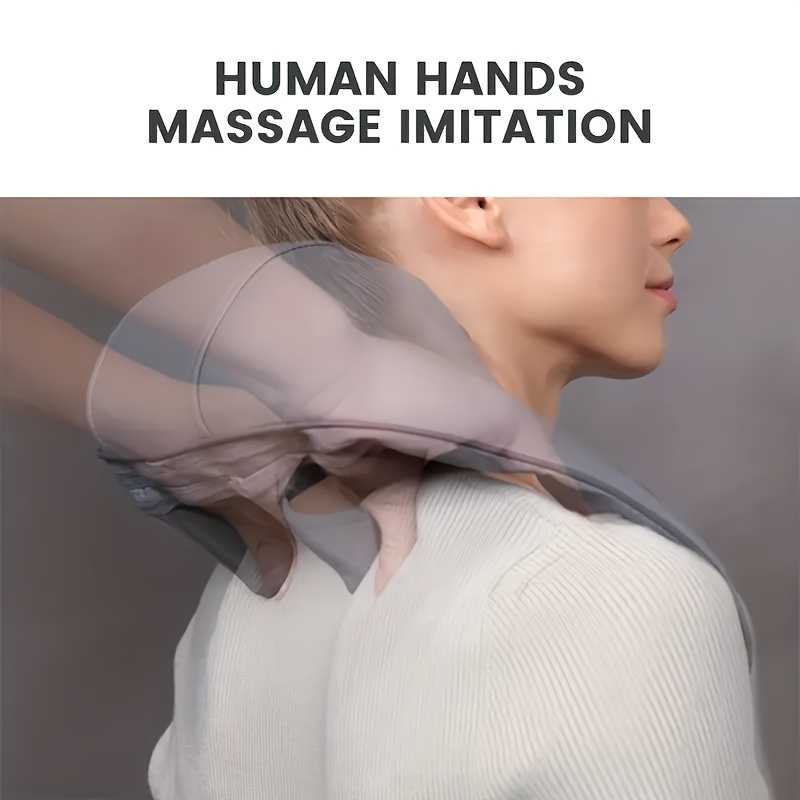Masajeador de cuello, masajeadores para cuello y hombros con calor,  almohada de amasado 3D de tejido…Ver más Masajeador de cuello, masajeadores  para