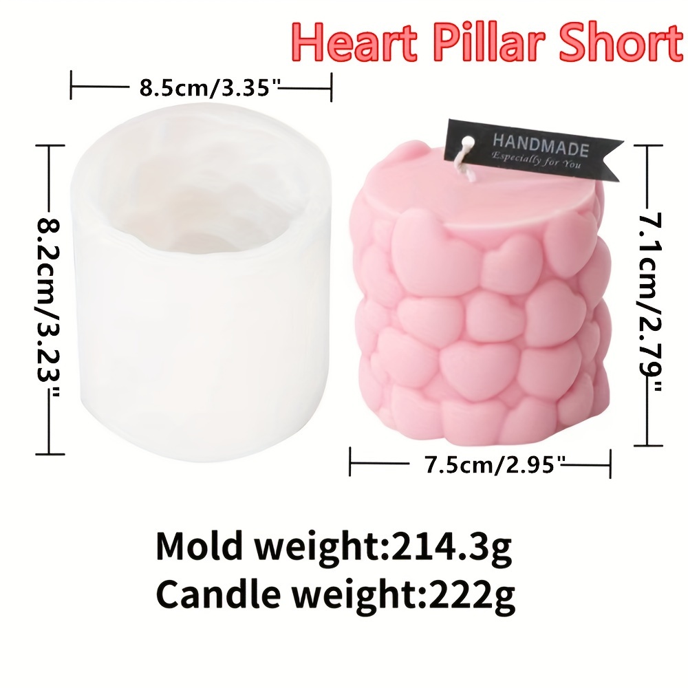 Silicone pillar candle Mold round soap molds SUPER easy release Homemade  7