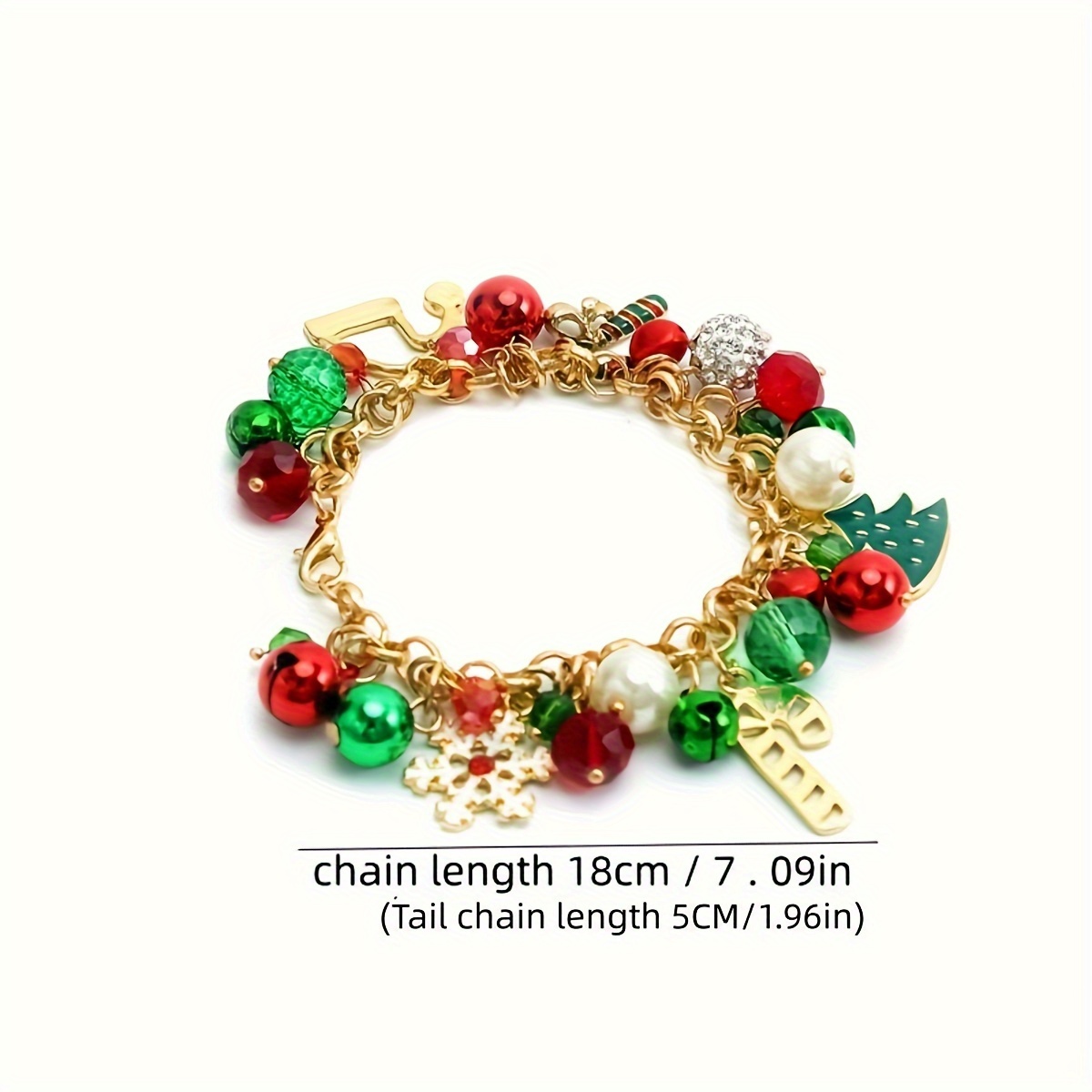 Christmas Theme Colorful Jingle Bell Charm Bracelet Party - Temu