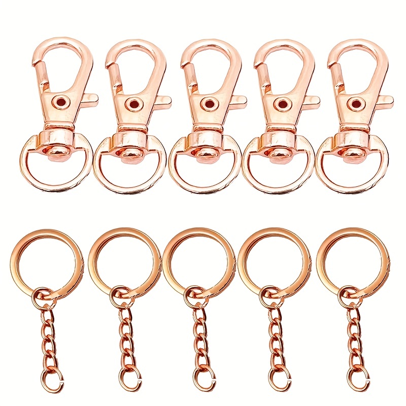 50pcs Key Chain Hooks With Key Rings, Key Chain Clip Hooks With