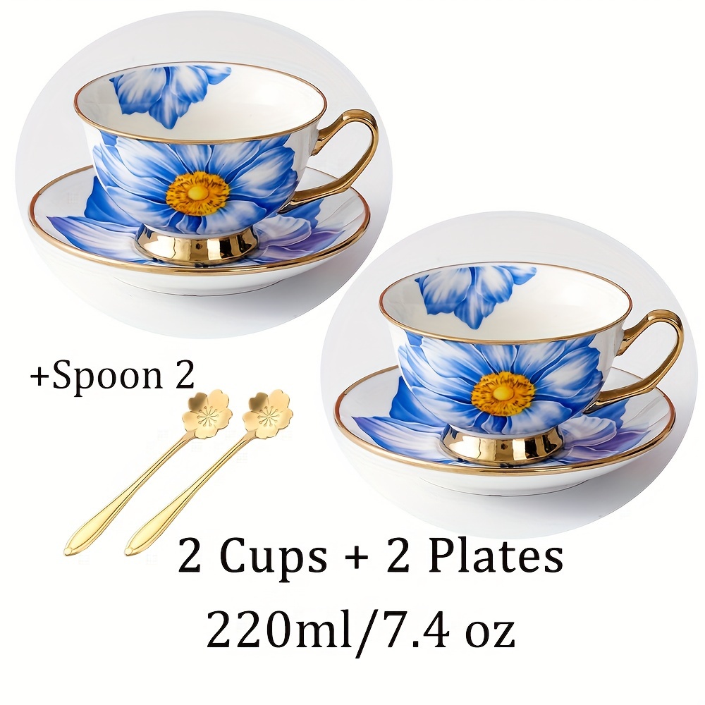 Cappuccino Cups and Saucers, Set of 2