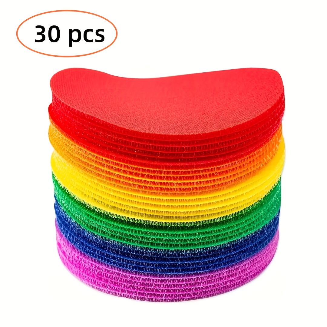 30pcs Carpet Marker Spot, Colorful Floor Velcro Sit Dots Circles Carpet  Spots Markers for Classroom Kindergarten