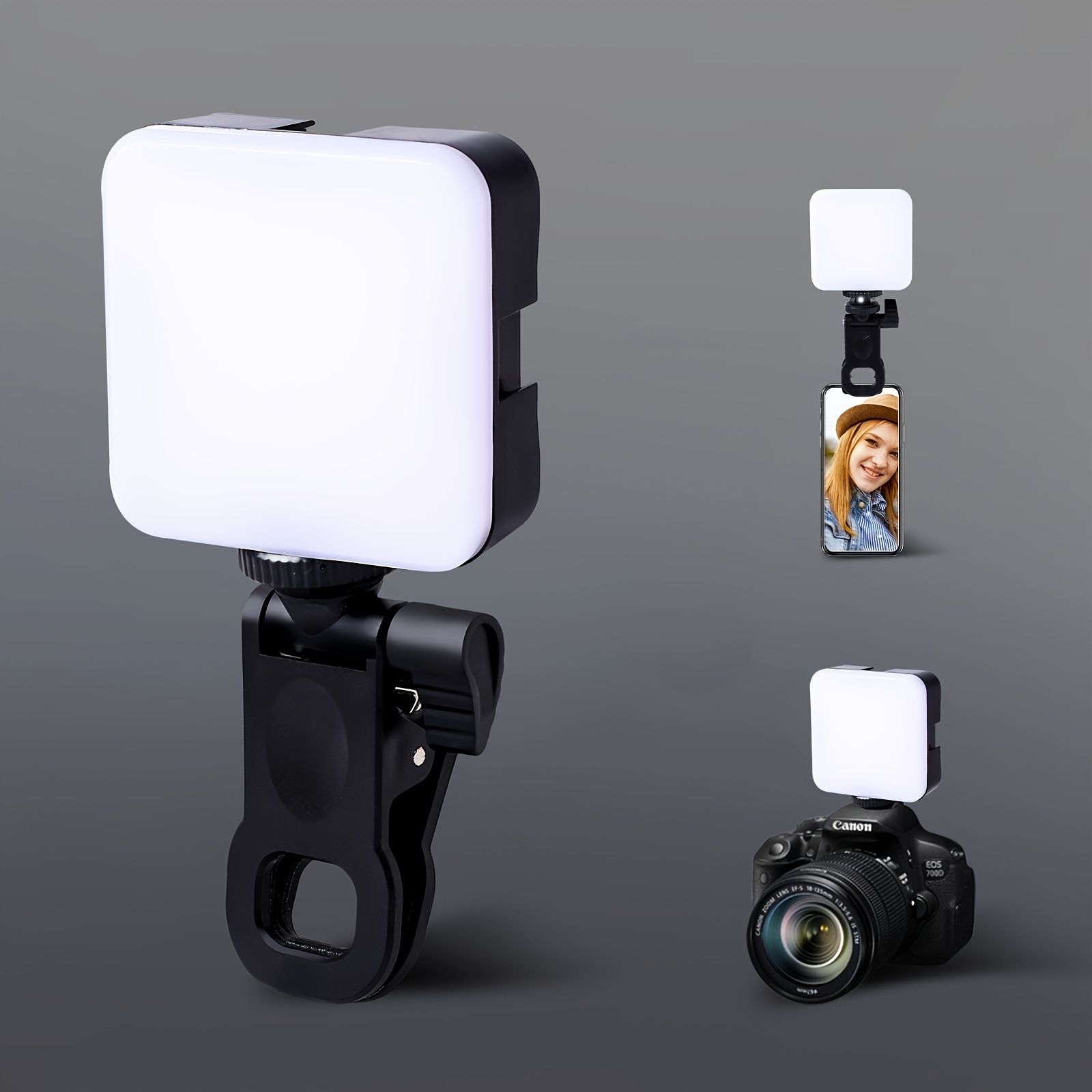 1 Anillo De Luz LED Para Selfie Para Teléfono Móvil, Portátil, 3  Engranajes, Clip De Fotografía, Lámpara De Relleno De Belleza Para Cámara  De Teléfono