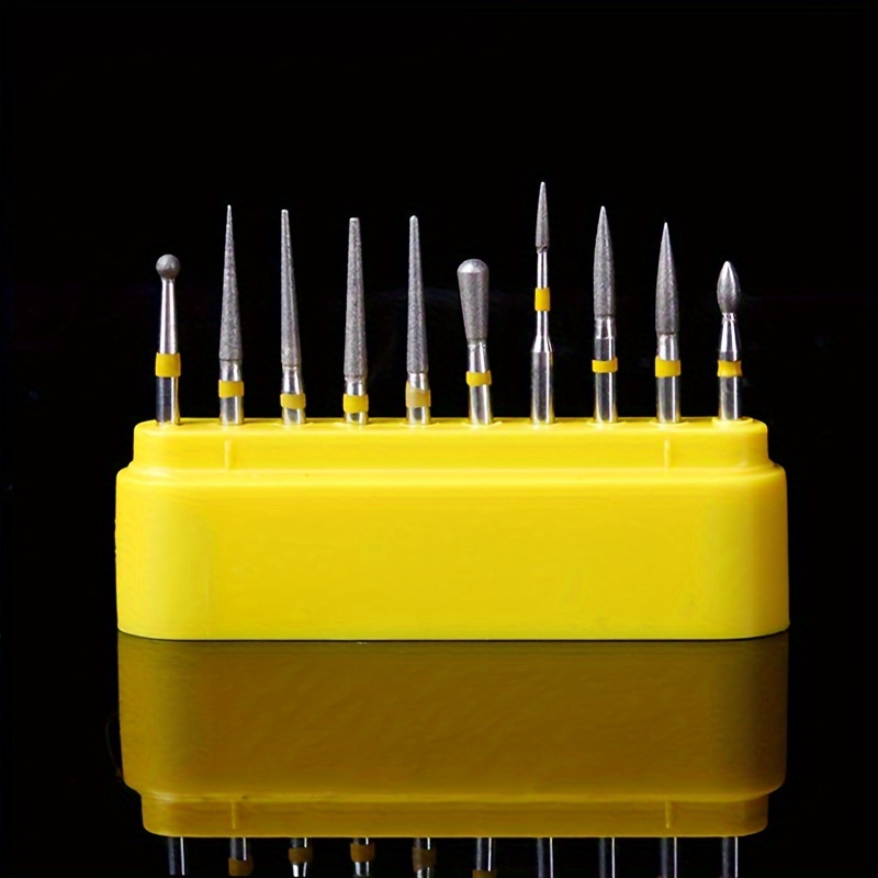 

10-piece High-speed Dental Drill Bits Set For Teeth, Porcelain & Ceramics - Professional Polishing & Grinding Tools