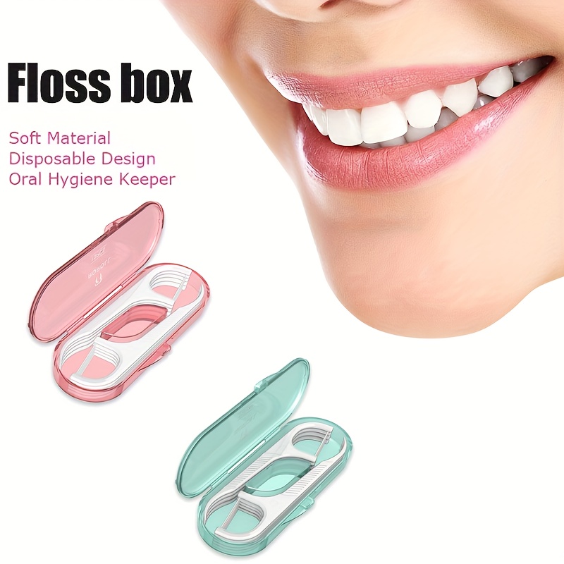 Labstandard Automatic Floss Storage Box Flos-Dispenser Floss Case Cleaning  Hygiene Care for Home Travel Compact Toothpick Container Self-Dispensing
