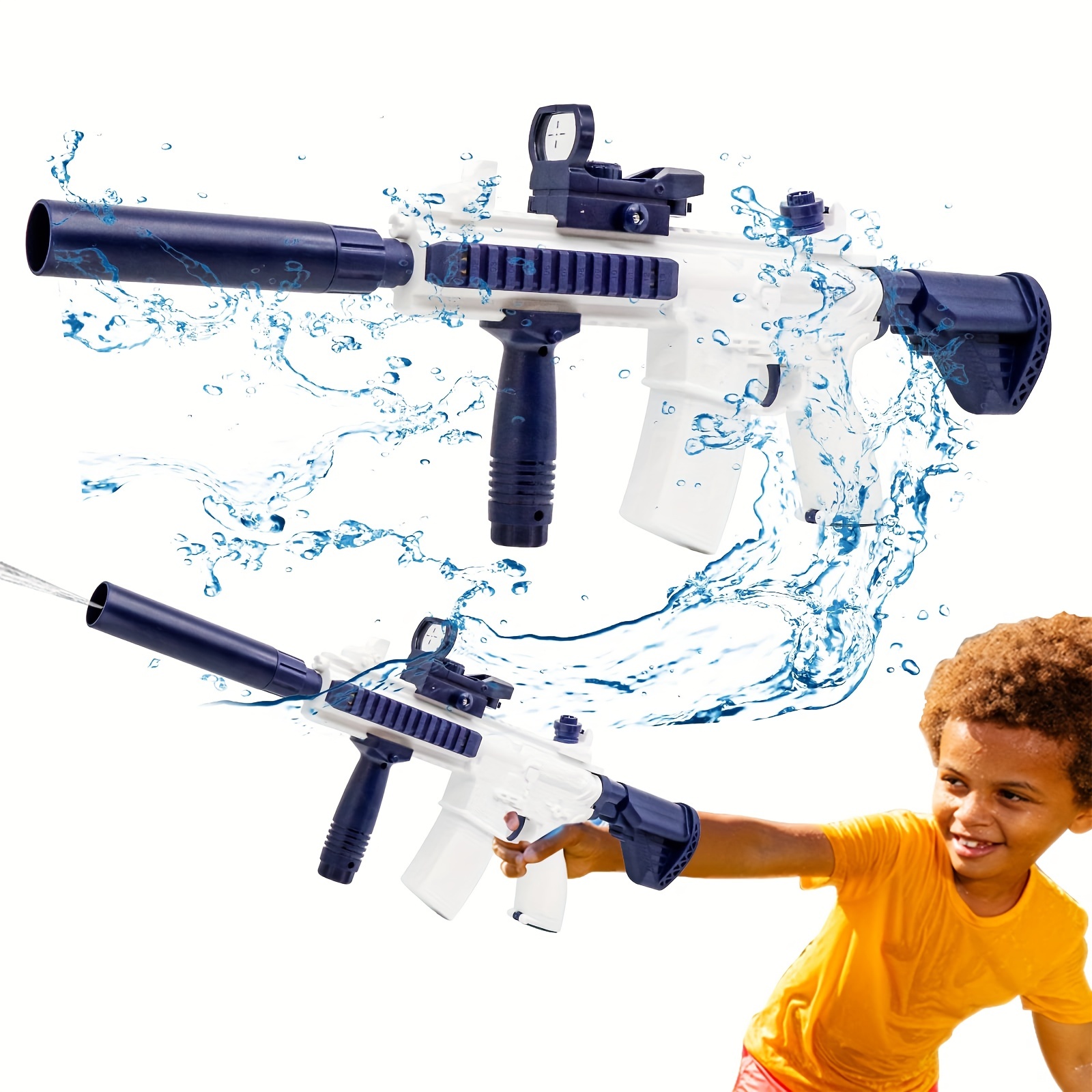 Pistola de agua eléctrica para adultos y niños, pistola de chorro de agua  automática con 35 pies, pistola de chorro de alta presión de 700 CC a