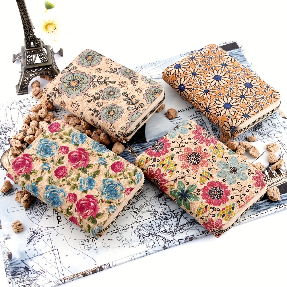 Vintage Flower Pattern Short Wallet, Zipper Around Coin Purse, Classic  Women's Credit Card Holder - Temu