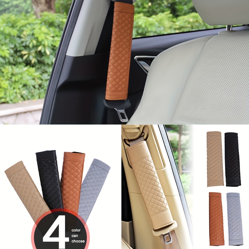 Couvre-ceinture de sécurité de siège de voiture Clips de coussin de ceinture  de sécurité Triangle réglable robuste Protection des enfants (orange)