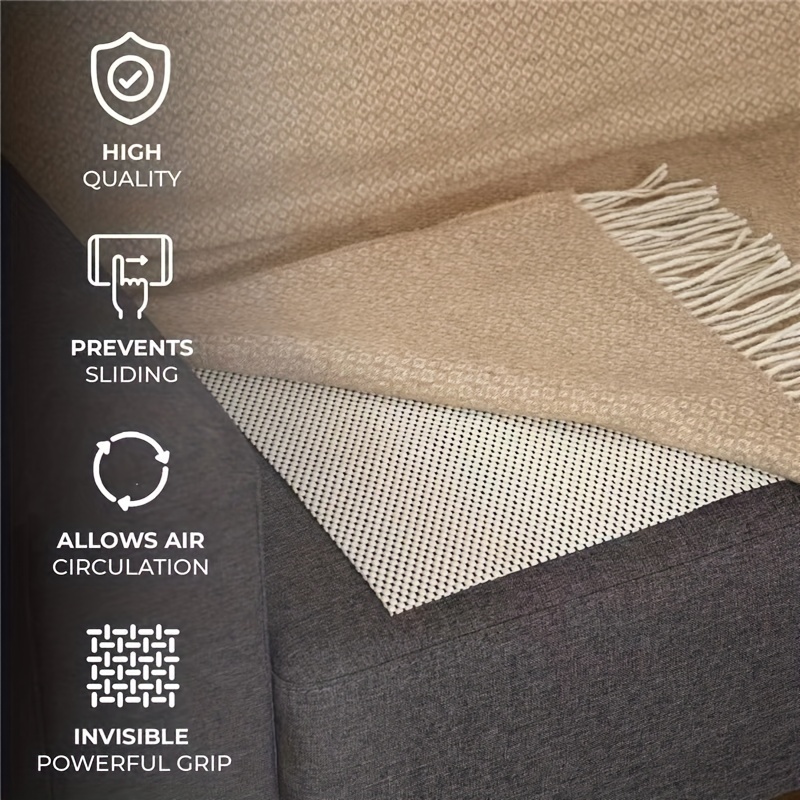 1pc Silicone PVC Non-slip Mat, Practical Net Cloth Mat For Any Hard Surface  Floors, Sofa Mat, Household Carpet, Mattress, Bed Sheet, Doormat, Floor Ma