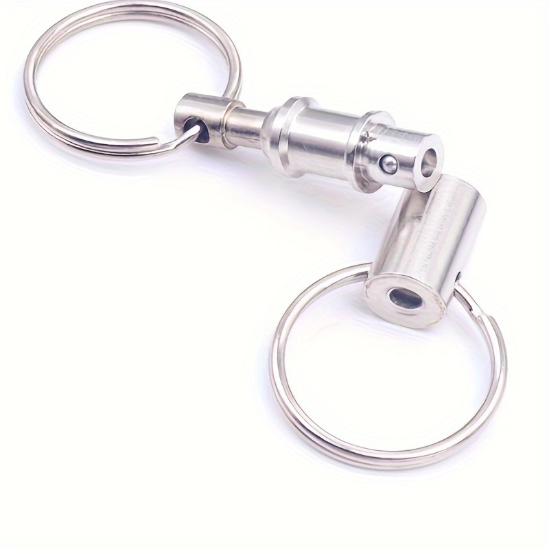 Key Chains Men 2023 Car Keychain for Men Anti-Loss Keychain Metal with  Double Keyrings Quick Release Key Chain