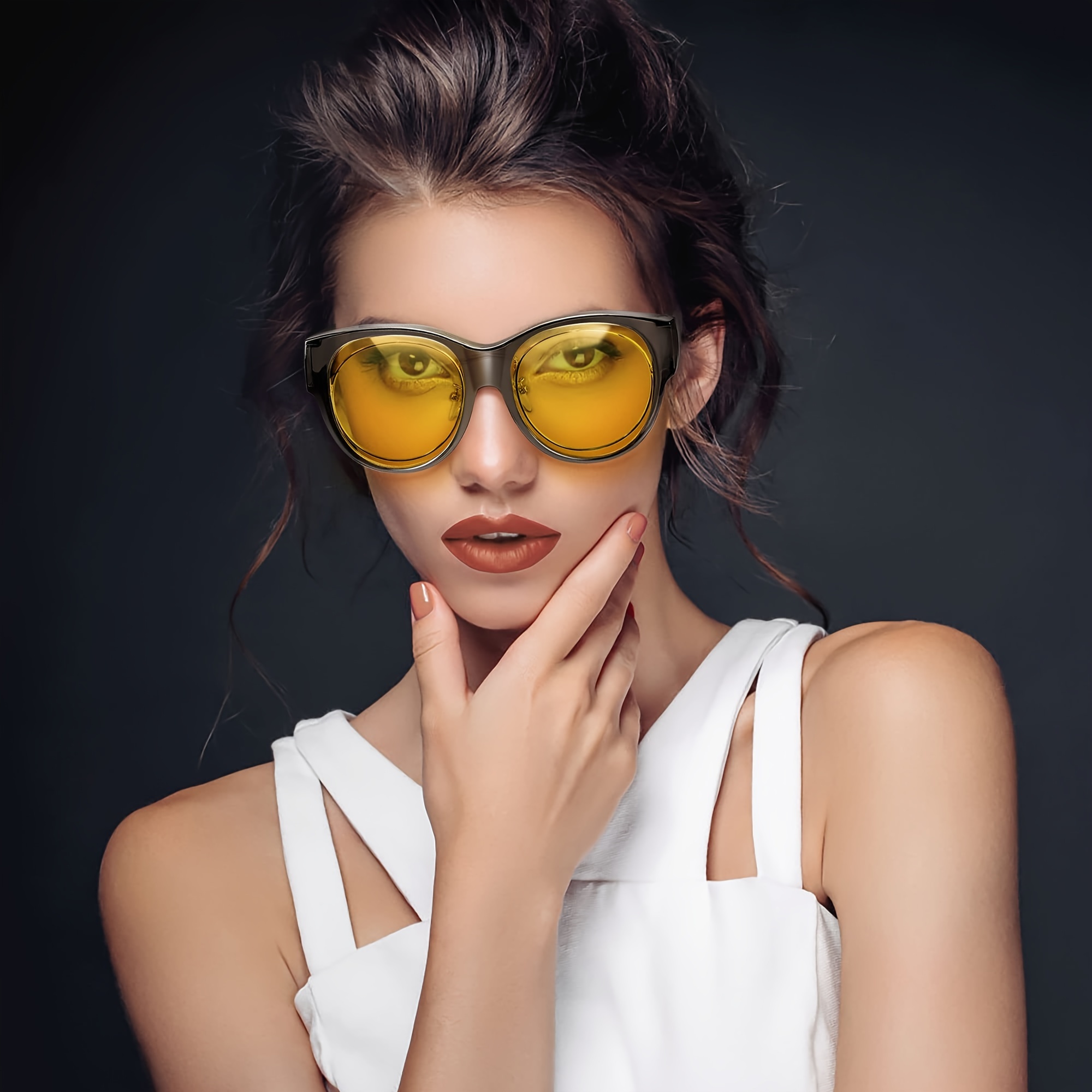 glasses fit glasses women anti glare driving Temu