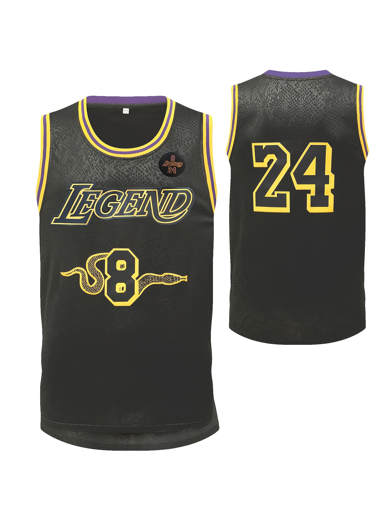 Men's Mamba #8 #24 Basketball Jersey, Retro Classic Black Basketball Shirt,  Embroidery Tank Top For Sports Uniform - Temu