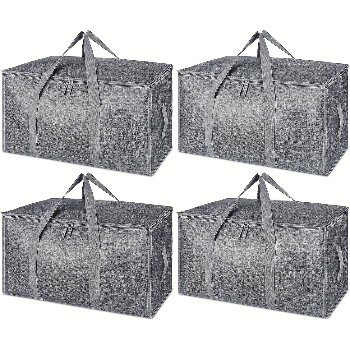 Extra Large Capacity Storage Bags With Zippers Carrying - Temu