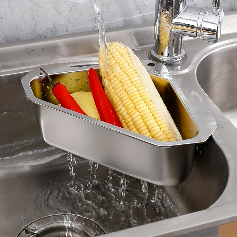 Sink Drain Basket Rectangle Sink Storage Basket Sink Organizer for Food  Stores for Vegetables for Tool